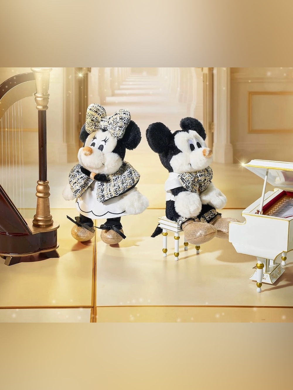 NEW Shanghai Mickey and Minnie Mouse plush keychain - Disney Platinum Party 2025
